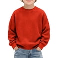 thumbnail image 1 of Xdegoge Boys Crewneck Sweatshirts Waffle Knit Long Sleeve Casual Fall Clothes Winter Warm Basic Kids School Pullover Tops 3-14 Years, 1 of 8