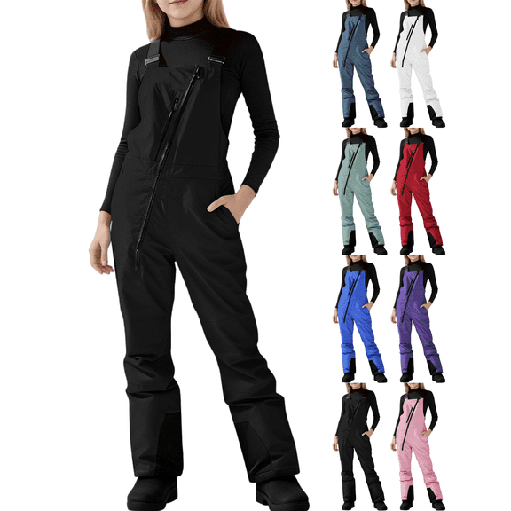 Xdegoge Boys Girls Ski Bibs Kids Snow Pants Waterproof Insulated Jumpsuits Snowpants Warm & Durable Overalls with Front Zipper and Pockets