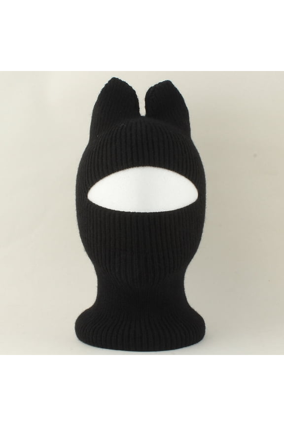 Boys Girls Winter Hat Face Cover Ski Caps Knitted Cute Ear Kids Beanie Hats Neck Warmer Cycling Balaclava Stretchy Windproof Warm Cap