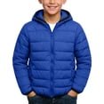 thumbnail image 1 of Xdegoge Boys Lightweight Puffer Jacket Hooded Water Resistant Winter Coat Kids Full Zip Warm Outerwear for Fall School, Size 5-6, 1 of 5