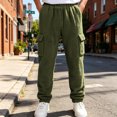 thumbnail image 1 of Xdegoge Boys Sherpa Fleece Cargo Pants Fuzzy Warm Joggers with Side Pockets Elastic Waist Winter Heavyweight Lounge Track Pants, 1 of 9
