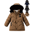 thumbnail image 1 of Xdegoge Boys Winter Heavyweight Puffer Jacket Thick Warm Padded Coat with Hood Outerwear with Pockets for Snow Cold Weather 5-13 Years, 1 of 6