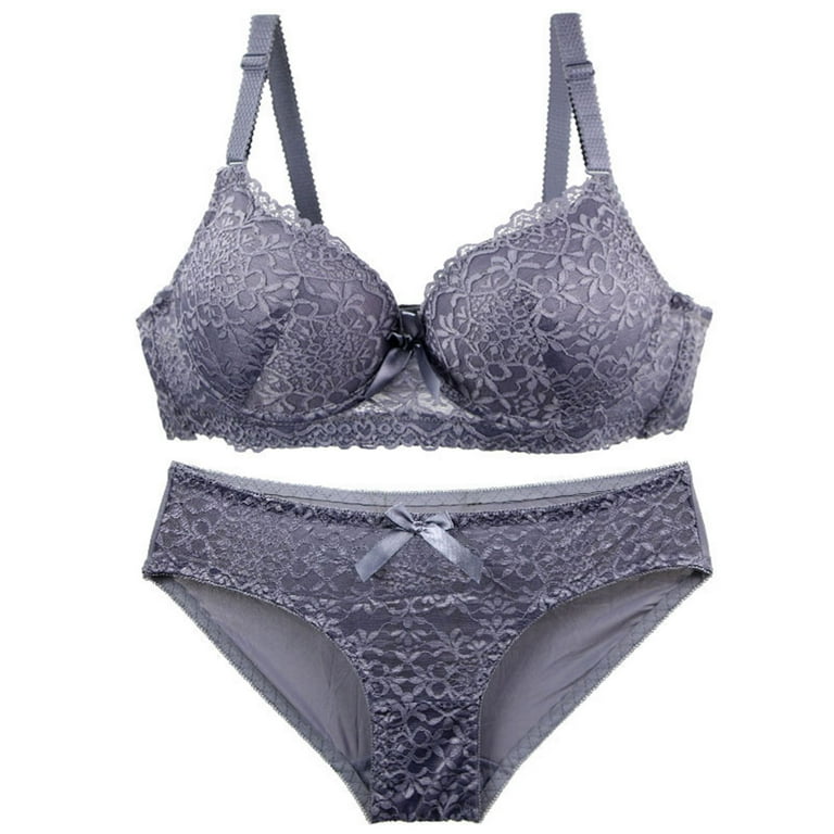 Xdegoge Bras for Women Lace Bra and Panty Set Sexy Bra and Panty