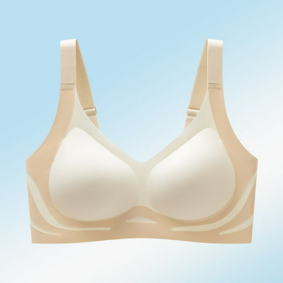 Xdegoge Bras for Women Seamless Push Up Bralette Color Block Full Coverage Bra No Underiwre High Support Underwear Gather Everyday Bra Breathable Deals of The Week Last Order Placed By Me