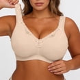 thumbnail image 1 of Xdegoge Bras for Women Full Coverage Seamless Comfort Soft Wireless Unpadded Bralette with Elegant Lace Trim Breathable No Underwire Bra, 1 of 9
