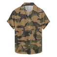 thumbnail image 1 of Xdegoge Camo Shirts for Men Button Up Short Sleeve Summer Hawaiian Vacation Collared Shirt Casual Hunting Lightweight Camouflage Graphic Tee Shirt Outdoor Hiking Camping Fishing Shirt Flash, 1 of 5