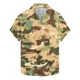 thumbnail image 1 of Xdegoge Camo Shirts for Men Button Up Short Sleeve Summer Hawaiian Vacation Collared Shirt Casual Hunting Lightweight Camouflage Graphic Tee Shirt Outdoor Hiking Camping Fishing Shirt Flash, 1 of 5
