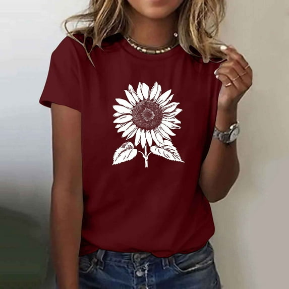 Xdegoge Cancel Membership T Shirts for Women Short Sleeve Summer Tops Floral Graphic Tees Casual Tunic Cute T-Shirt Loose Fit Crew Neck Blouses Plus Size Basic Shirts Women Save for Later