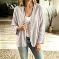 thumbnail image 1 of Xdegoge Cardigan Sweaters for Women Lightweight Open Front Casual Loose Fit 3/4 Sleeve Cover Up Tops Flowy Spring Summer Vacation Lounge Everyday Wear, 1 of 9
