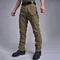thumbnail image 1 of Xdegoge Cargo Pants for Men Tactical Hiking Pants Outdoor Pants Fall Outfits 2025 Fishing Stretchy Construction Work Pants with Pockets, Brown S, 1 of 3