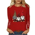 thumbnail image 1 of Xdegoge Christmas Tee Shirts for Women Holiday 3/4 Sleeve T Shirts Family Dinner Tops Crew Neck Cute Xmas Snowflake Tree Graphic Dressy Casual Blouses, 1 of 5