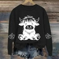 thumbnail image 1 of Xdegoge Crew Neck Sweatshirts Women Oversized Crewneck Pullover Sweaters Trendy Long Sleeve Pullover Sweatshirt Clothes Camisas Para Mujer Black L, 1 of 4