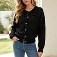 thumbnail image 1 of Xdegoge Crop Cardigan for Women Long Sleeve Button Down Pointelle Hollow Out Lightweight Knit Sweater Casual Cozy Fall Outerwear, 1 of 6
