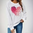 thumbnail image 1 of Xdegoge Cute Valentines Sweatshirts for Women Long Sleeve Love Heart Graphic Sweatshirt Pullover Casual Warm Crewneck Fashion Tops, 1 of 8