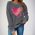 thumbnail image 1 of Xdegoge Cute Valentines Sweatshirts for Women Long Sleeve Love Heart Graphic Sweatshirt Pullover Casual Warm Crewneck Fashion Tops, 1 of 8