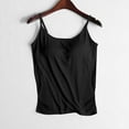 thumbnail image 1 of Xdegoge of The Day Women Camisole with Built In Bra, Womens Adjustable Spaghetti Strap Cami Tanks Basic Padded Comfy Yoga Tops Womens Clothes Under 8 Online, 1 of 3