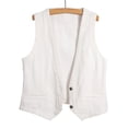 thumbnail image 1 of Xdegoge Denim Vest for Women Jean Waistcoat Sleeveless Button Down Jacket V Neck Slim Fit Casual Outerwear Classic Denim Top Lightweight Stretchy Summer Layering Vest, 1 of 4