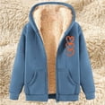 thumbnail image 1 of Xdegoge Fleece Jacket Women Fuzzy Sherpa Lined Loose Plus Size Heart Graphic Hoodies Cold Weather Long Sleeve Hooded Zip Up Coats Warm Cozy Thermal Fall Fashion Clothes with Pockets, 1 of 4