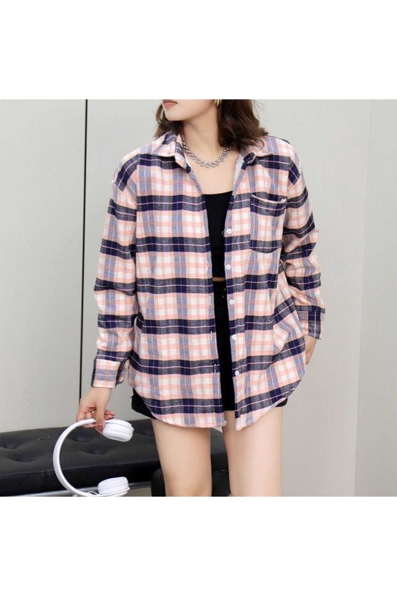 Fleece Lined Jackets for Women Sherpa Plaid Flannel Shackets Button Up Collared Shirt Jacket Trendy Dressy Casual Work Tops Winter Fashion Outfits Streetwear