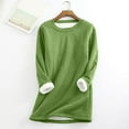 thumbnail image 1 of Xdegoge Fleece Lined Sweatshirts for Girls Crewneck Warm Pullover Long Sleeve Shirts Basic Solid Color Casual Sherpa Teen Girl Tops 5-14 Years, 1 of 3