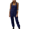 thumbnail image 1 of Xdegoge Fleece Overalls Women Sleeveless Adjustable Strap Bib Casual Loose Winter Sherpa Jumpsuits Warm Fashion Trendy Outfits with Multi Pockets, 1 of 5