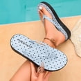 thumbnail image 1 of Xdegoge Flip Flops for Women Open Toe Flatform Thong Sandals Retro Polka Dot Print Thick Sole Slip On Casual Beach Vacation Daily Shoes, 1 of 9