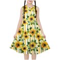 thumbnail image 1 of Xdegoge Flower Girl Dresses Size 10-12 Clothes on Long Sleeve Spaghetti Strap Dress Girls Dresses Size 8-10 Casual Party Sundress with Pockets Vestidos Para Fiestas, 1 of 6
