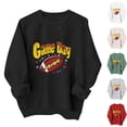 thumbnail image 1 of Xdegoge Football Sweatshirts for Women Game Day Funny Graphic Pullover Cute Print Football Season Pullovers Fashion Casual Long Sleeve Crewneck Sweatshirt, 1 of 6