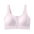 thumbnail image 1 of Xdegoge Front Closure Bras For Women Easy On/Off Front Zip Bra Wide Strap Wireless Support Bralette Breathable Full Coverage Underwear Or Post-Surgery, Maternity & Daily Use, 1 of 6