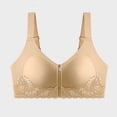 thumbnail image 1 of Xdegoge Front Closure Sports Bras for Women with Zipper High Impact Lifting Wireless Full Coverage Bralettes Lace Yoga Wirefree Breathable Comfort Running Bra, 1 of 9