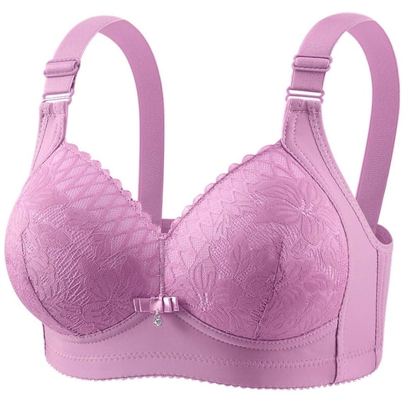Xdegoge Full Coverage Underwire Bra for Women Floral Lace Minimizer Bra with Adjustable Wide Straps Supportive Lifting Lingerie for Daily Wear and Occasions