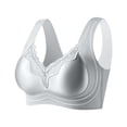 thumbnail image 1 of Xdegoge Full Coverage Wireless Bra for Women Floral Lace Trim Comfort Bralette with Wide Shoulder Straps Smoothing Back and Side Support Elegant Everyday Lifting Bra, 1 of 6