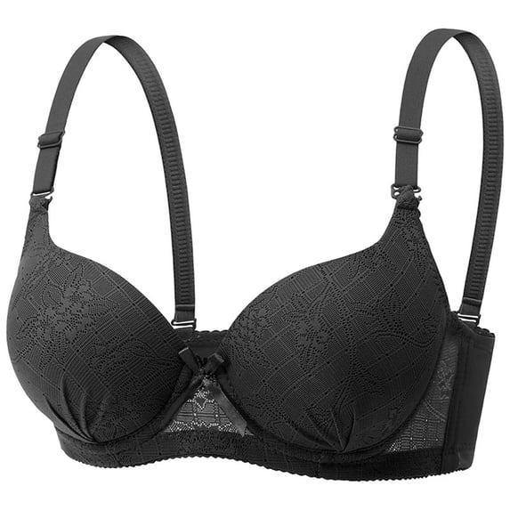 Xdegoge Full Figure Underwire Bra for Women Minimizer Lace Bra with Sheer Mesh Side Smoothing Everyday Support Unlined Molded Cups Bra for Lift and Natural Shape Bralettes