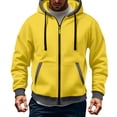 thumbnail image 1 of Xdegoge Full Zip Hooded Sweatshirts for Men Color Block Lightweight Athletic Jackets Casual Long Sleeve Activewear Gym Workout Track Tops with Pockets, 1 of 4