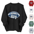 thumbnail image 1 of Xdegoge Game Day Sweatshirt Women Vantage Football Printed Pullover Casual Loose Long Sleeve Crewneck Top Fashion Football Fan Gear, 1 of 6
