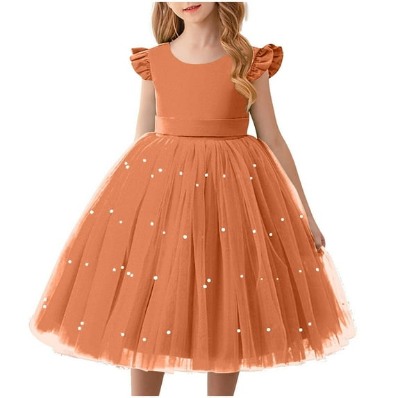 Maqroz Girl Clothes Toddler Girls Dresses 4T, 5T Puffy Tutu Sundress Ruffle Sleeve Double Fluffy Tiered Tulle Summer Dresses Wedding Birthday Party Princess Ball Gown