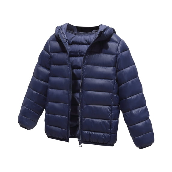 Maqroz Girls Coats Size 8-12 Lightweight Puffer Jacket Warm Coats Down Cotton Windproof Zip Up Hooded Parka Padded Jacket Boys Outerwear for School and Outdoor Activities Plus Size