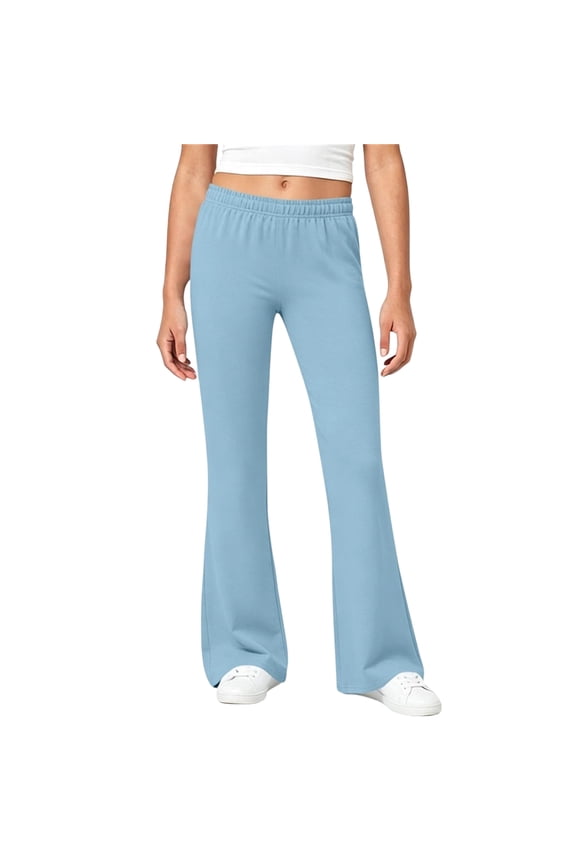 Girls High Waisted Flare Pants, Stretchy Bootcut Yoga Leggings, Comfortable Athletic Trousers for Workout, Running, and Casual Loungewear