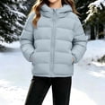 thumbnail image 1 of Xdegoge Girls Hooded Puffer Jacket Zip Up Quilted Winter Coat Long Sleeve Warm Thick Outerwear with Pockets Elastic Cuffs Casual Kids Cold Weather Snow Wear, 1 of 9