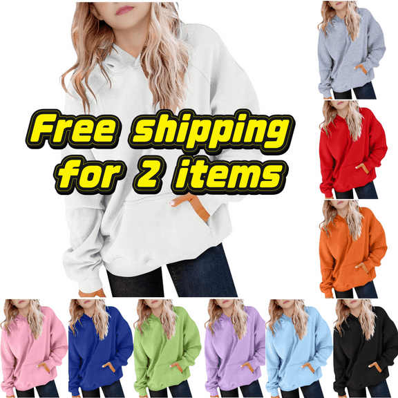 Xdegoge Girls Hoodie Size 10 Cute Oversized Hoodies Trendy Long Sleeve Hooded Sweatshirt Casual Loose Pullover Sweatshirts with Pockets Tween Girls Preppy Fall Winter Clothes Sudaderas Para NiñOs