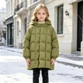 thumbnail image 1 of Xdegoge Girls Long Puffer Coat Hooded Quilted Thick Winter Warm Jacket with Buttons and Pockets for Kids Outdoor Snow Heavyweight Outerwear, 1 of 6