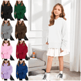 thumbnail image 1 of Xdegoge Girls Oversized Hoodie Long Sleeve Hooded Sweatshirt Kids Drop Shoulder Soild Color Casual Pullover Tops Thumb Hole Teen Side Plit Trendy Outerwear 2025 Winter Preppy Clothes Size 5-14 Years, 1 of 8