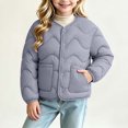 thumbnail image 1 of Xdegoge Girls Quilted Puffer Jacket Button Down Long Sleeve Lightweight Coat Winter Warm Padded Outerwear with Pockets Fall Casual Clothes for Kids Toddlers, 1 of 1
