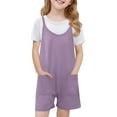thumbnail image 1 of Xdegoge Girls Rompers 10-12 Pants Jumpsuit Dressy Sleeveless Summer Jumpers Cute Spaghetti Strap Romoers with Pockets Toddler Girl Clothes My Account History Saved Items for Later, 1 of 7