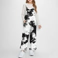 thumbnail image 1 of Xdegoge Girls Tie-Dye Overalls Jumpsuit Colorful Gradient Print Fleece Bibs Pants, Trendy Warm Winter Jumpsuits with Pockets, 1 of 8