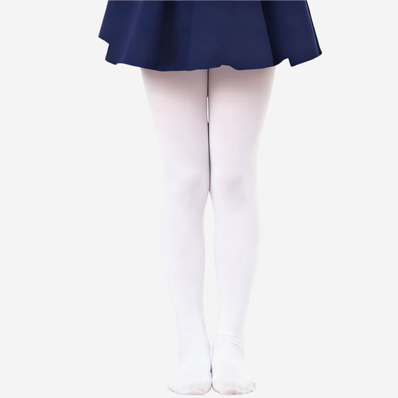 Xdegoge Girls' Tights for Skirt Wear - Skin Tone, Knee High Stockings for Ballet, Dance