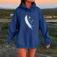 thumbnail image 1 of Xdegoge Graphic Hoodies for Women Cute Print Trendy Long Sleeve Drawstring Hooded Sweatshirt Oversized Drop Shoulder Casual Tops with Pocket 2025 Winter Y2K Hoodie, 1 of 4