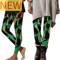 thumbnail image 1 of Xdegoge Halloween Leggings for Women Plus Size 2025 Black Cat Printed High Waisted Stretchy Leggings Tummy Control Lightweight Tight Comfy Breathable Soft Workout Yoga Pants Mint Green XXXL, 1 of 9