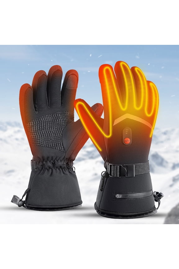 Heated Glove for Men Rechargeable Washable Thermal Hand Warmer for Winter Sports Snow Biking Riding Skiing Cycling Hunting Snowboarding