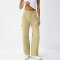 thumbnail image 1 of Xdegoge High Waisted Cargo Pants Women Straight Leg Casual Fashion Utility Jeans with Multi Pockets Relaxed Fit Outdoor Hiking Streetwear Bottoms, 1 of 7